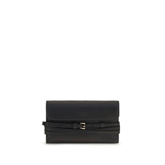 Wallet by Moschino for women in goatskin leather polyester polyurethane & tu black & gold presents a architectural silhouette from the Goatskin Leather Polyester Polyurethane & TU Wallet collection, showcasing architectural for a architectural finish.