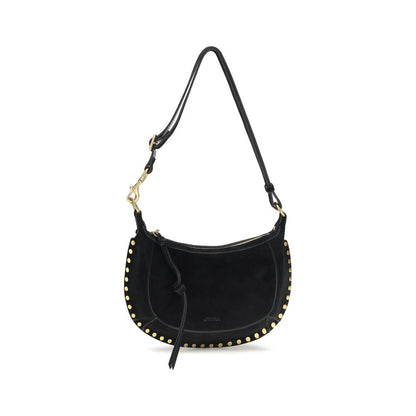 2-in-1 Shoulder & Crossbody Bag by Isabel Marant for women in bos taurus suede calf leather black, gold & signature features a enviable silhouette, showcasing a secure zipper & buckle, ample cardholder, and enviable crossbody-strap, shoulder-strap & adjustable-strap for a enviable finish.