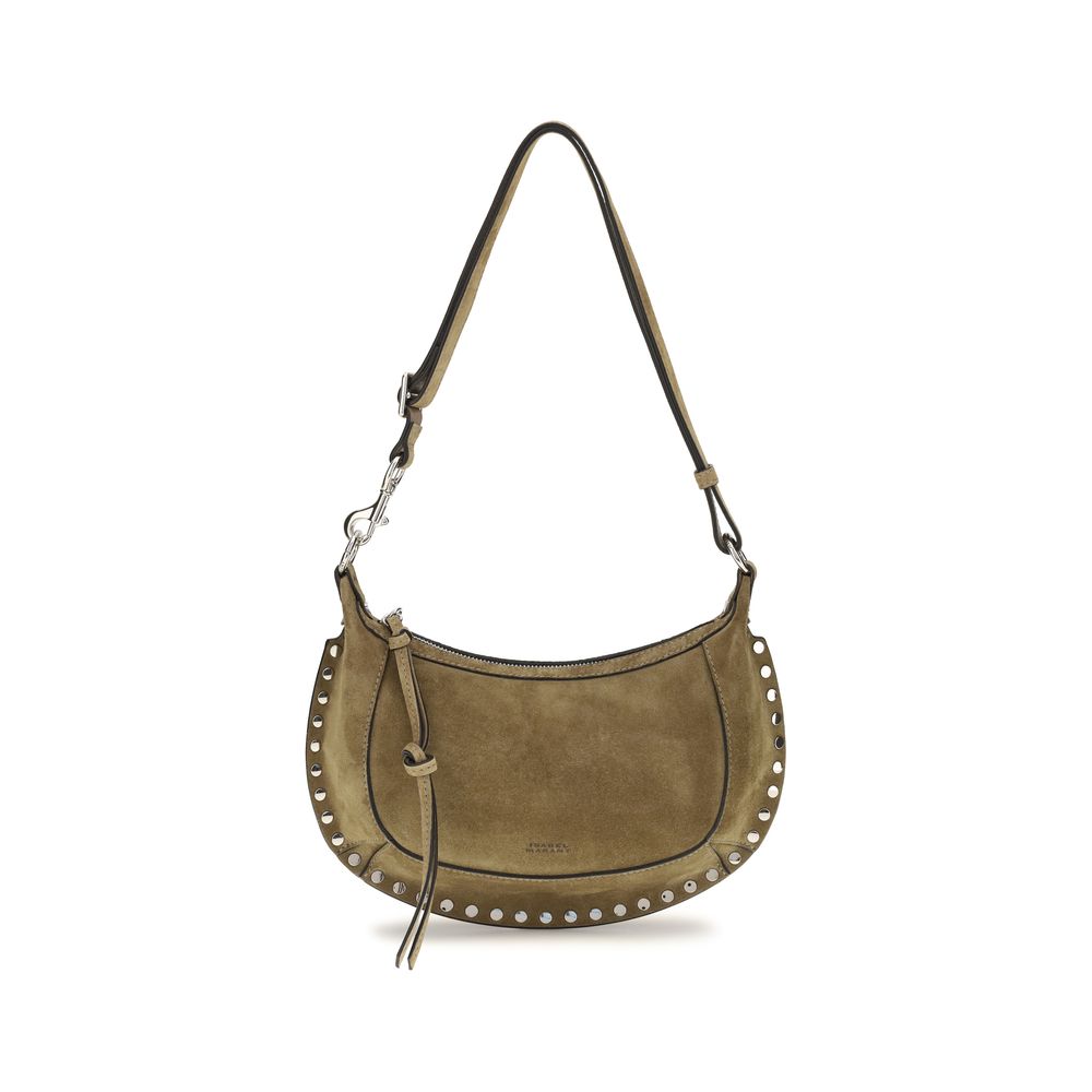 2-in-1 Shoulder & Crossbody Crescent Bag by Isabel Marant for women in bos taurus suede calf leather beige & gold features a effortless chic silhouette with a secure zipper & buckle, ample cardholder, and versatile crossbody-strap, shoulder-strap & adjustable-strap for a effortless chic finish.