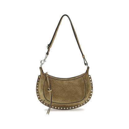 2-in-1 Shoulder & Crossbody Crescent Bag by Isabel Marant for women in bos taurus suede calf leather beige & gold features a effortless chic silhouette with a secure zipper & buckle, ample cardholder, and versatile crossbody-strap, shoulder-strap & adjustable-strap for a effortless chic finish.