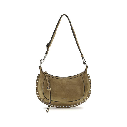 2-in-1 Shoulder & Crossbody Crescent Bag by Isabel Marant for women in bos taurus suede calf leather beige & gold features a effortless chic silhouette with a secure zipper & buckle, ample cardholder, and versatile crossbody-strap, shoulder-strap & adjustable-strap for a effortless chic finish.