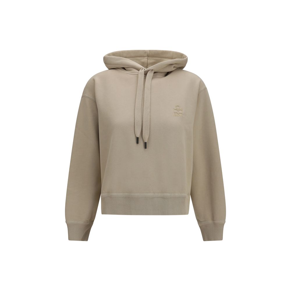Sweatshirt Hoodie by Isabel Marant Étoile for women in cotton polyester beige & toile features an dramatic silhouette, showcasing a sophisticated hooded neckline and dramatic long-sleeve for a refined, modern aesthetic.