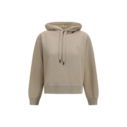 Sweatshirt Hoodie by Isabel Marant Étoile for women in cotton polyester beige & toile features an dramatic silhouette, showcasing a sophisticated hooded neckline and dramatic long-sleeve for a refined, modern aesthetic.