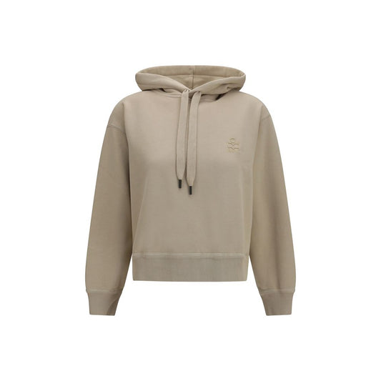 Sweatshirt Hoodie by Isabel Marant Étoile for women in cotton polyester beige & toile features an dramatic silhouette, showcasing a sophisticated hooded neckline and dramatic long-sleeve for a refined, modern aesthetic.