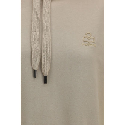 Sweatshirt Hoodie by Isabel Marant Étoile for women in cotton polyester beige & toile features a slouchy chic silhouette, detailed with a slouchy chic and a signature for an elevated aesthetic.