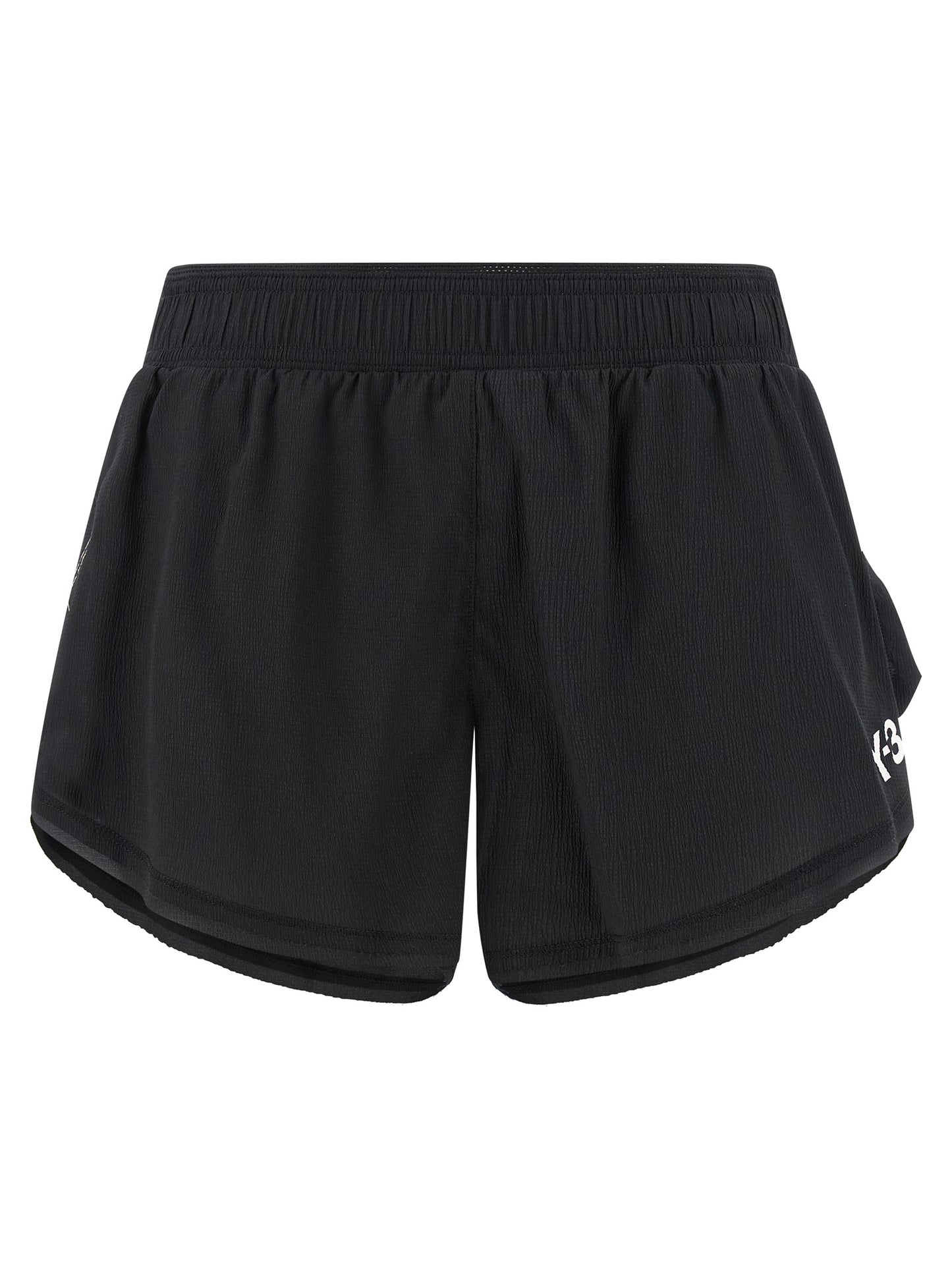 Bermuda Shorts by Y-3 for women in stretch polyamide black & print features an nuanced silhouette, showcasing a nuanced athletic & wide with a short cut and for a sophisticated, premium finish.