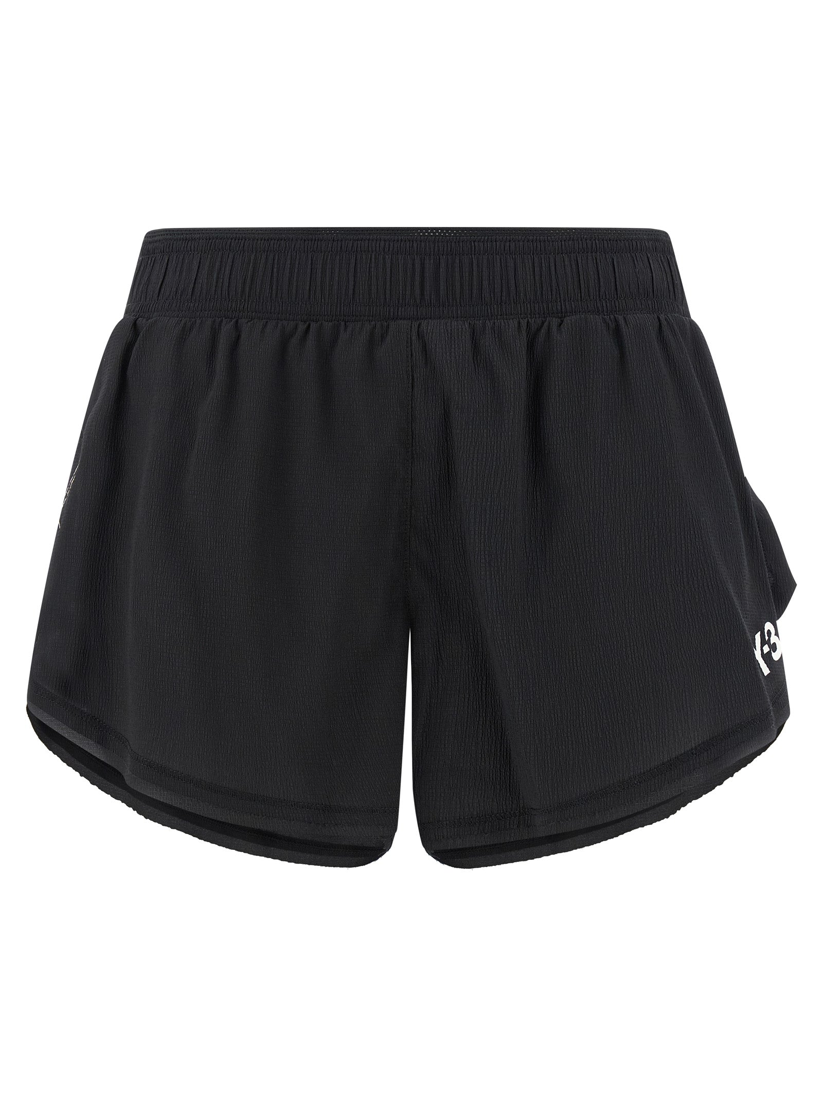 Bermuda Shorts by Y-3 for women in stretch polyamide black & print features an nuanced silhouette, showcasing a nuanced athletic & wide with a short cut and for a sophisticated, premium finish.