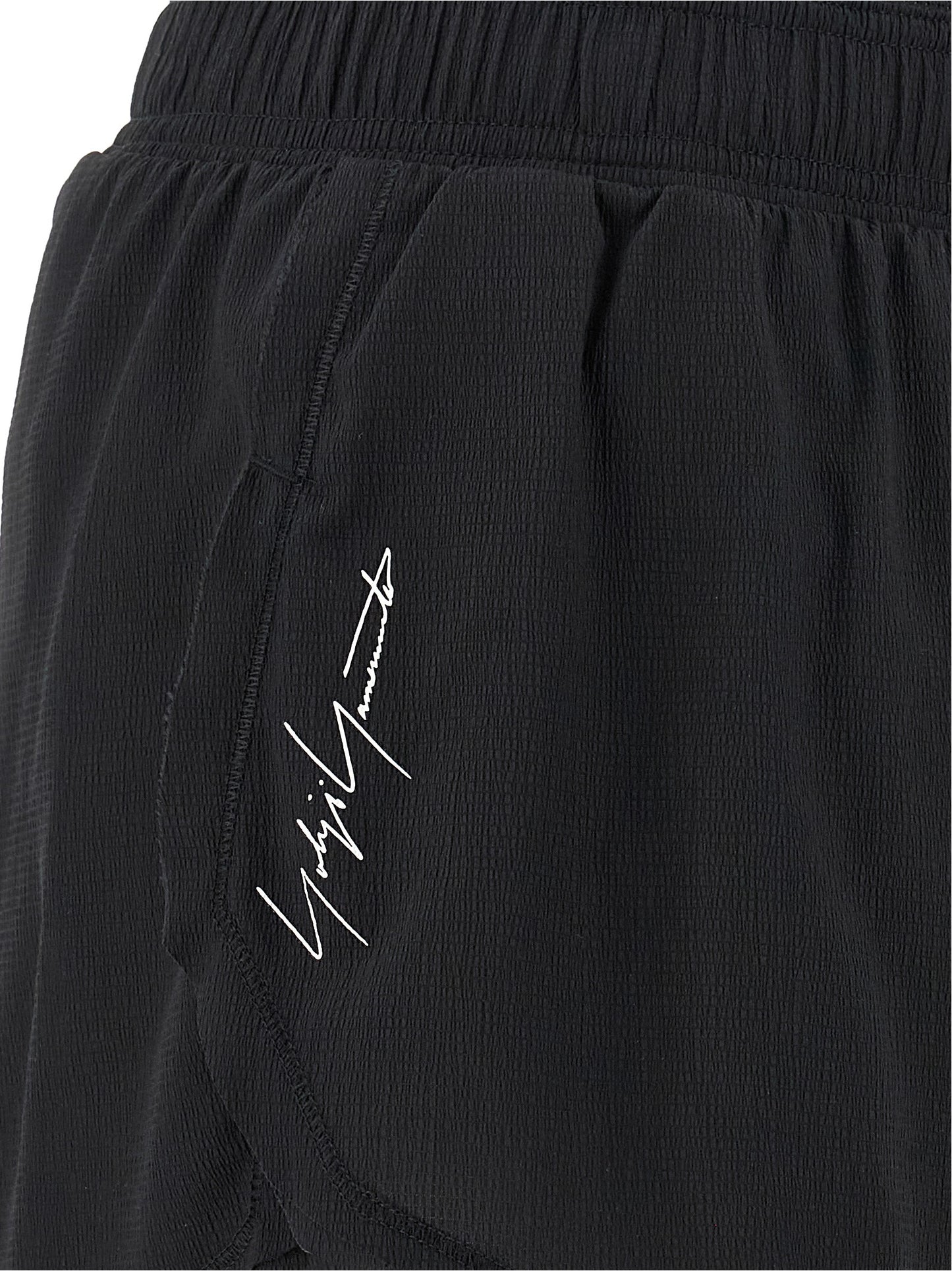 Bermuda Shorts by Y-3 for women in stretch polyamide black & print features a eye catching athletic & wide and short with a eye catching .