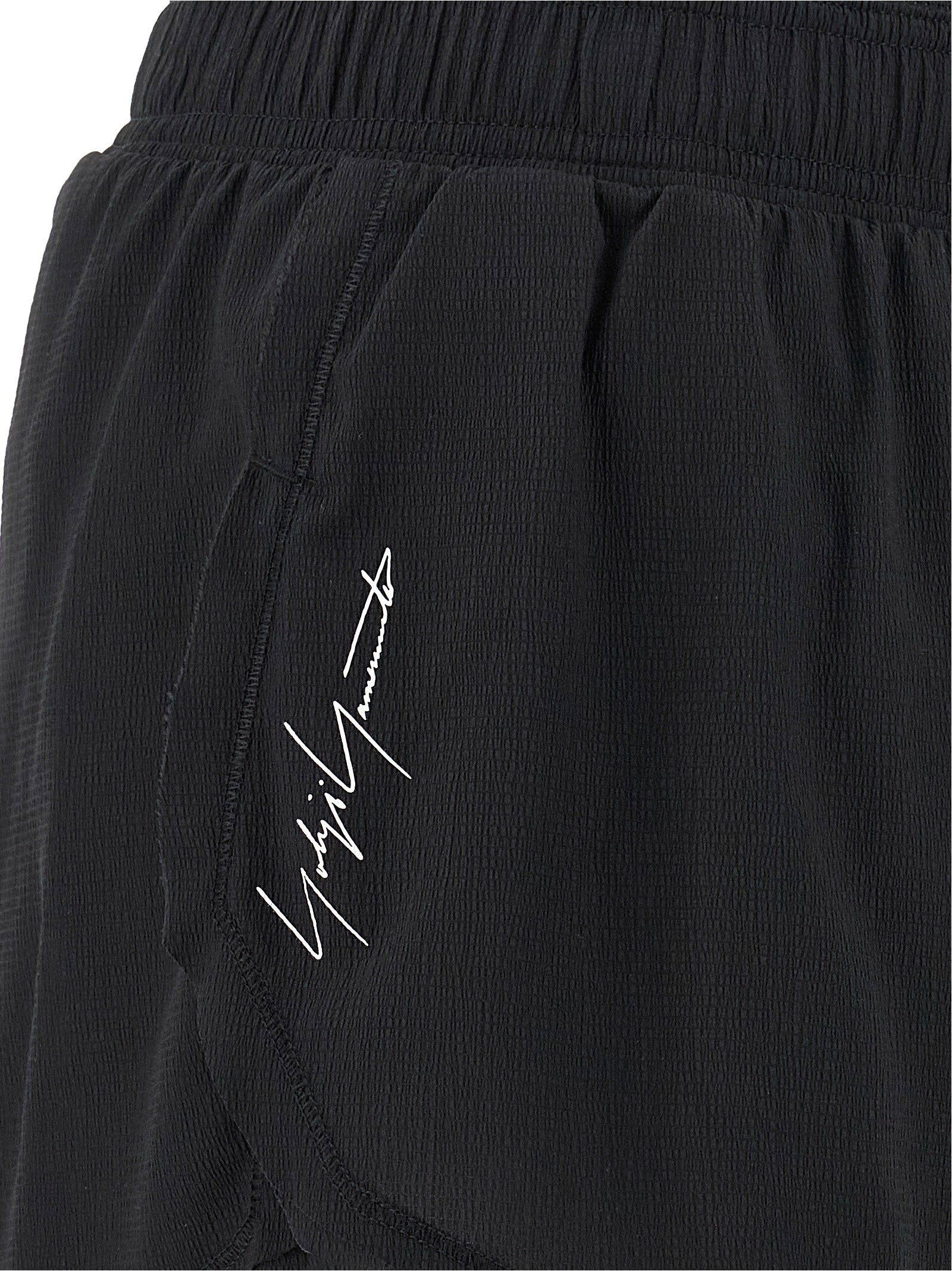 Bermuda Shorts by Y-3 for women in stretch polyamide black & print features a eye catching athletic & wide and short with a eye catching .