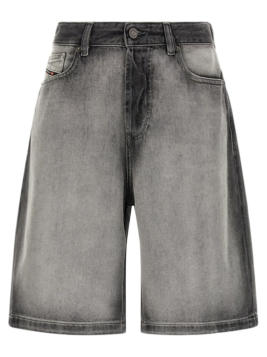 Denim Shorts by Diesel for women in lyocell & denim cotton gradient & gray presents a contemporary silhouette, featuring a contemporary regular-fit and short with a contemporary mid rise for a sophisticated summer look.