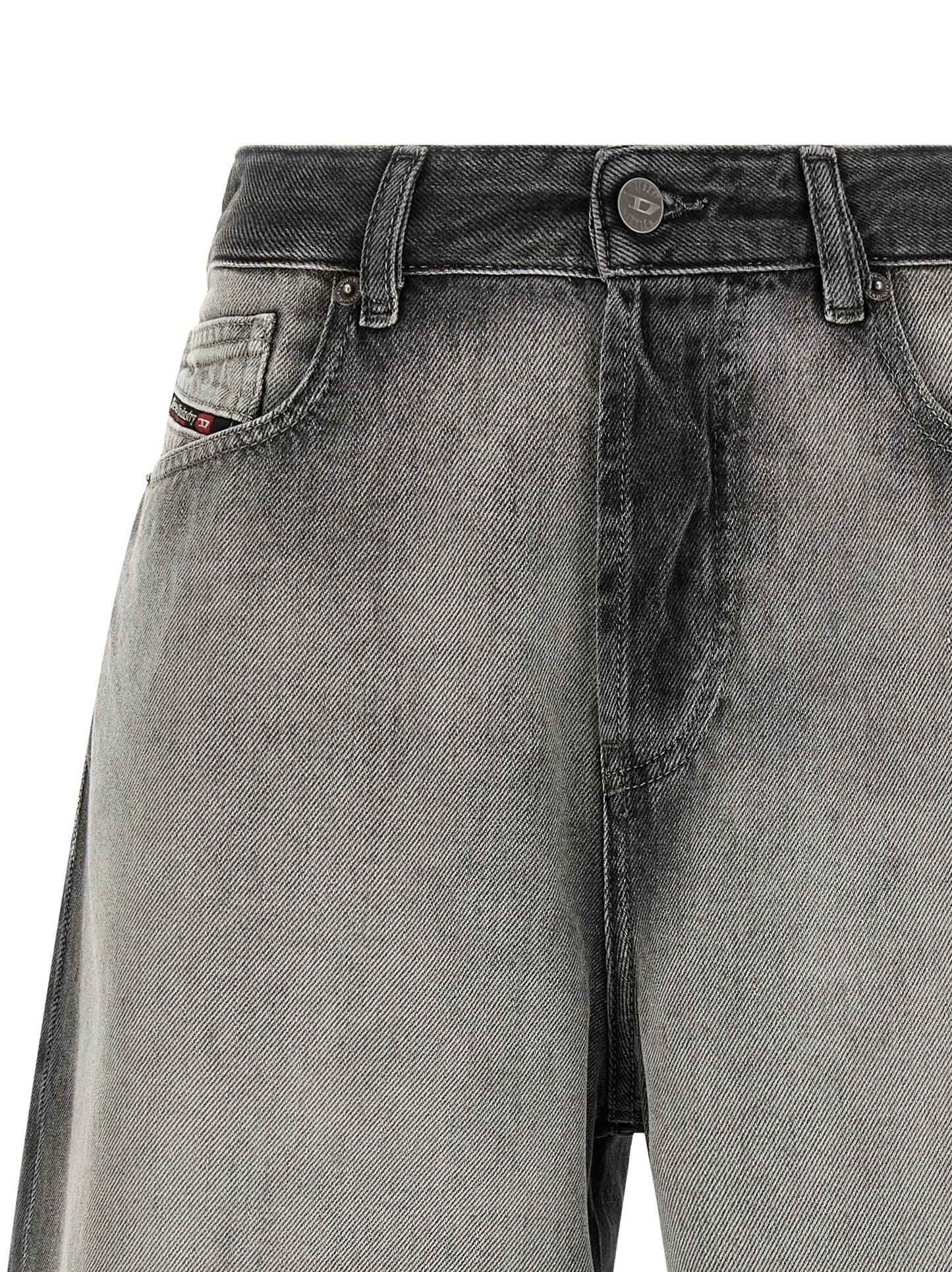 Denim Shorts by Diesel for women in lyocell & denim cotton gradient & gray features an stylish regular-fit with a short and mid rise, showcasing an stylish silhouette for a premium, high-fashion look.