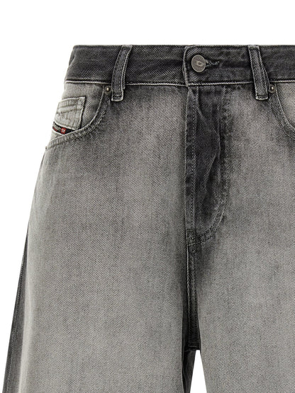 Denim Shorts by Diesel for women in lyocell & denim cotton gradient & gray features an stylish regular-fit with a short and mid rise, showcasing an stylish silhouette for a premium, high-fashion look.