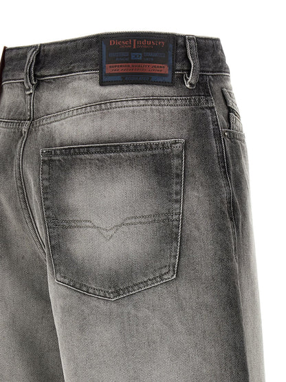 Denim Shorts by Diesel for women in lyocell & denim cotton gradient & gray features an utilitarian chic regular-fit with a short and mid rise, creating a utilitarian chic silhouette perfect for elevated casual styling.
