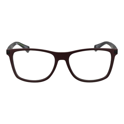 Eyeglasses Frames by Polaroid for men in polyester burgundy features an refined silhouette, showcasing the refined burgundy coloured frame and sophisticated full-frame frame design.
