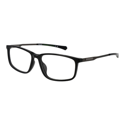 Eyeglasses Frames by Polaroid for men in polyamide black features a refined silhouette, showcasing a refined black coloured frame and full-frame frame design for a sophisticated, premium look.