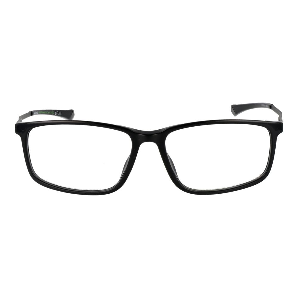 Eyeglasses Frames by Polaroid for men in polyamide black showcases a refined full-frame frame design with a refined black coloured frame finish for a refined and sophisticated look.
