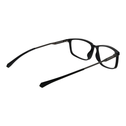Eyeglasses Frames by Polaroid for men in polyamide black features an refined silhouette, showcasing a sophisticated black coloured frame and refined full-frame frame design for a refined look.