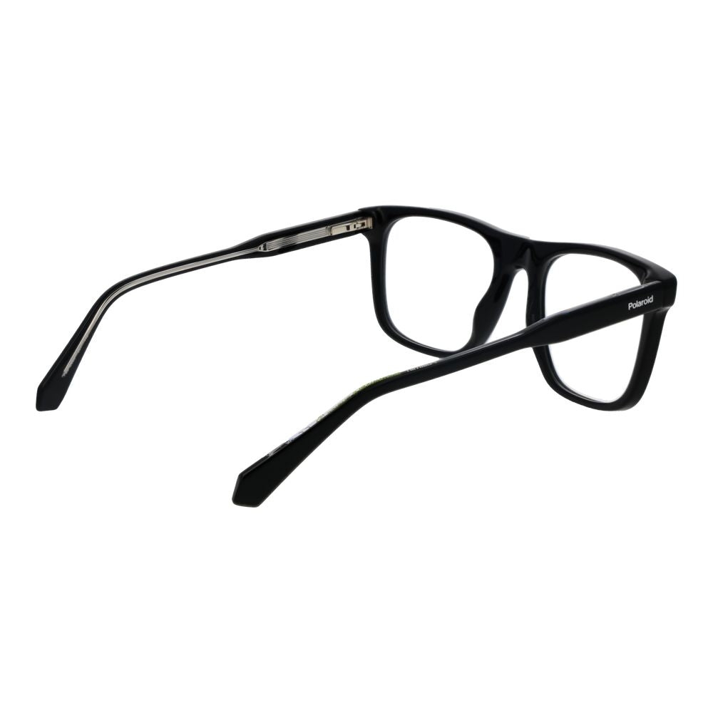 Eyeglasses Frames by Polaroid for men in acetate black showcases a refined full-frame frame design with a refined black coloured frame finish for a refined and sophisticated look.