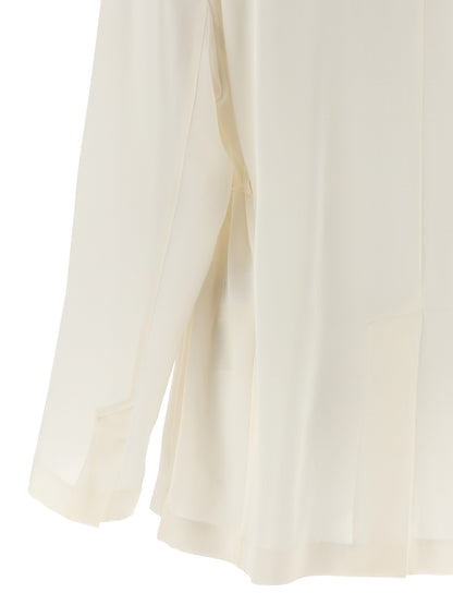 Brunello Cucinelli Beige Silk Blazer