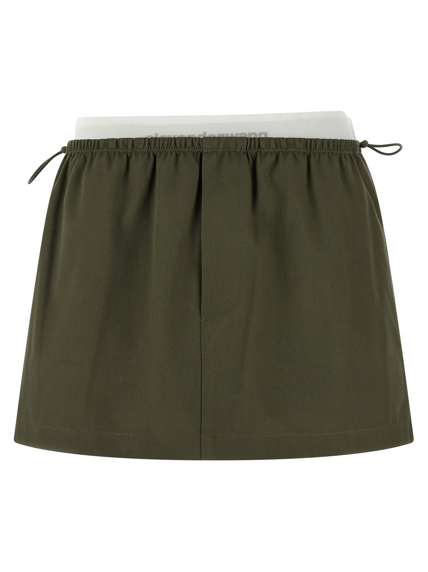 Skirt by Alexander Wang for women in cotton bicolour & green features a captivating silhouette, showcasing the captivating Women's Cotton Skirt design with a sophisticated mini long for a captivating look.