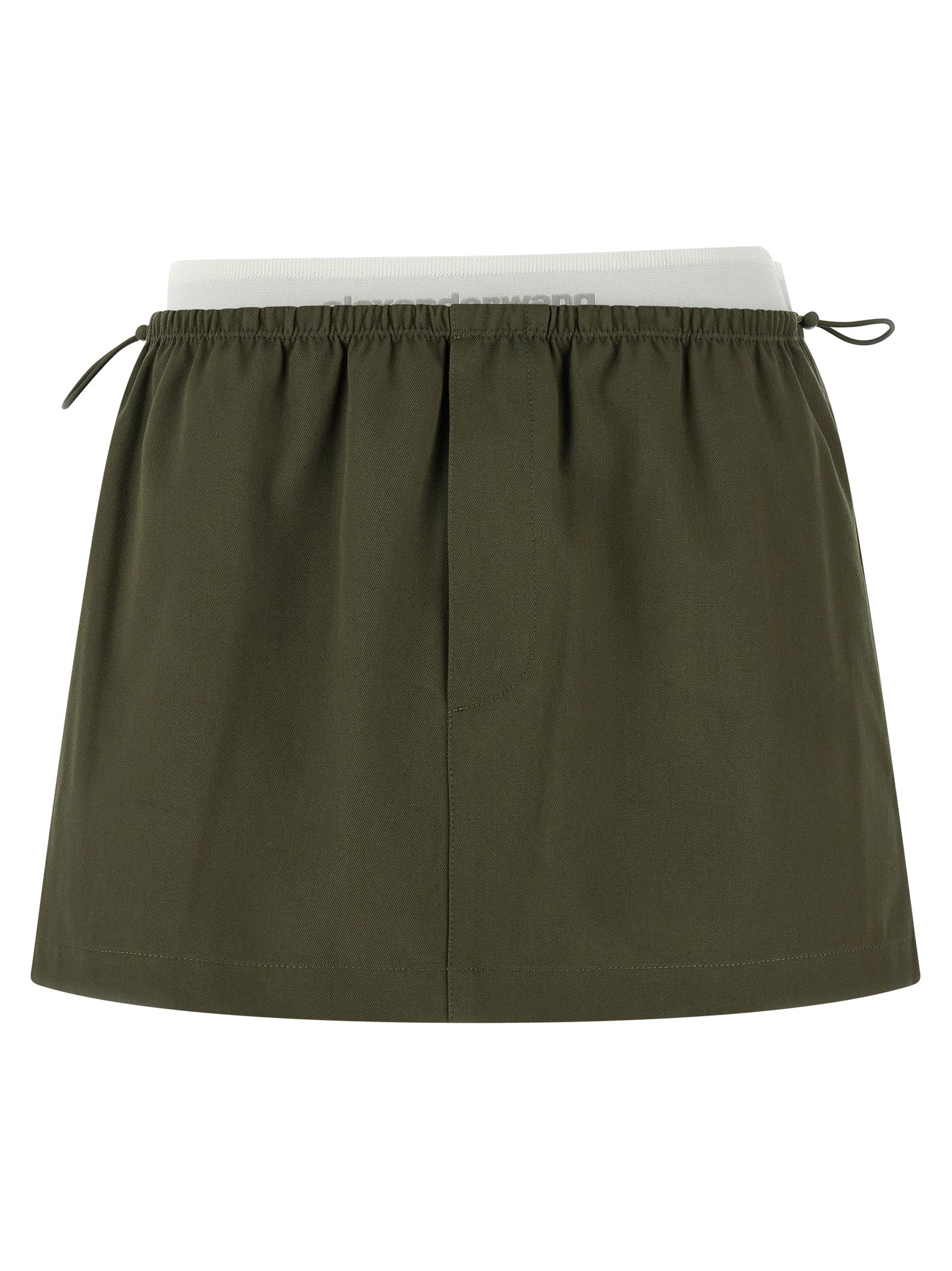 Skirt by Alexander Wang for women in cotton bicolour & green features a captivating silhouette, showcasing the captivating Women's Cotton Skirt design with a sophisticated mini long for a captivating look.