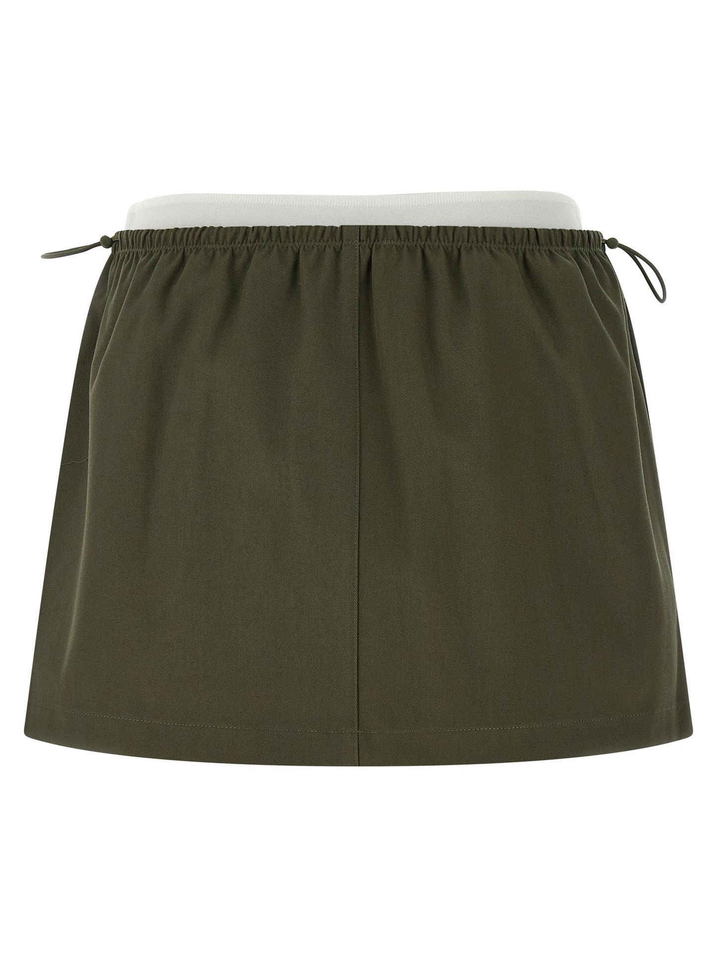 Skirt by Alexander Wang for women in cotton bicolour & green showcases a sultry silhouette, elegantly defined by its mini long and the sophisticated sultry design of the Women's Cotton Skirt.