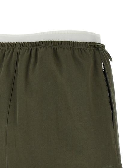 Skirt by Alexander Wang for women in cotton bicolour & green features a sublime silhouette, showcasing the sublime design of the Women's Cotton Skirt in a sophisticated mini long.