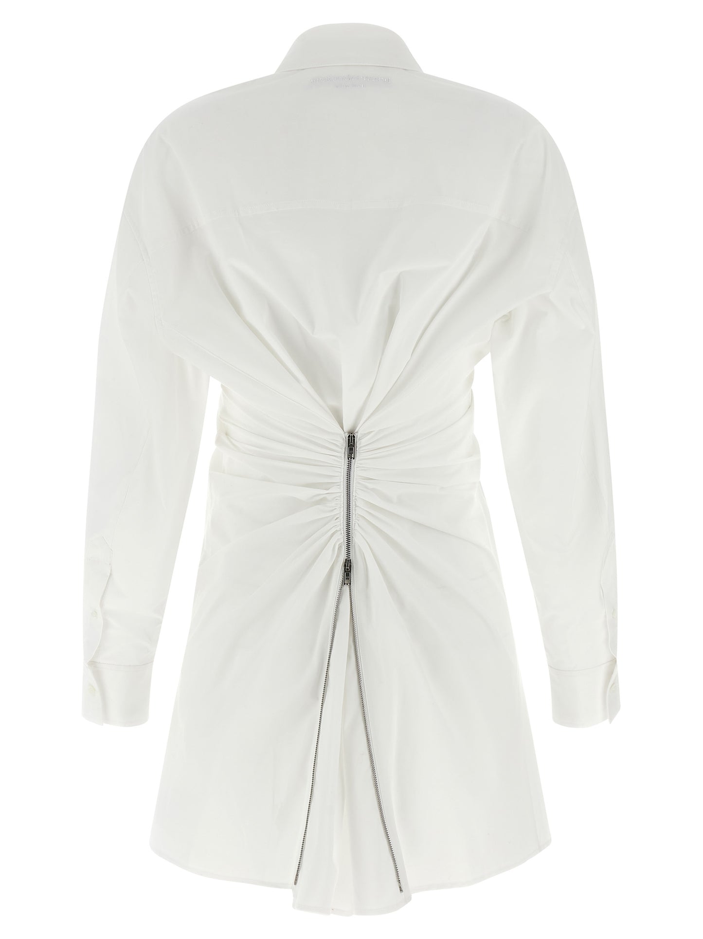 Dress by Alexander Wang for women in stretch cotton plush pearl & white features an eye catching silhouette with a sophisticated , elegant , and a refined short mini for a eye catching aesthetic.