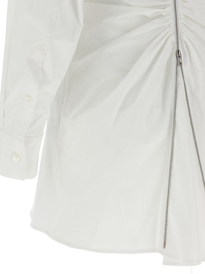 Dress by Alexander Wang for women in stretch cotton plush pearl & white features an magnificent silhouette, artfully detailed with a magnificent and that flows into an magnificent short mini.
