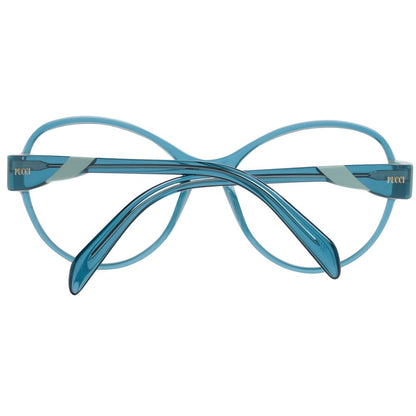 Eyeglasses Frames by Emilio Pucci for women in plastic multicolor features an refined silhouette, showcasing a sophisticated green coloured frame and refined full-frame frame design for a refined look.