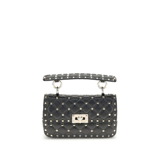 Mini Quilted Handbag by Valentino Garavani for women in bos taurus calf nappa leather black & signature features an refined silhouette, showcasing a secure , ample , and versatile handle & detachable-strap for a sophisticated refined aesthetic.