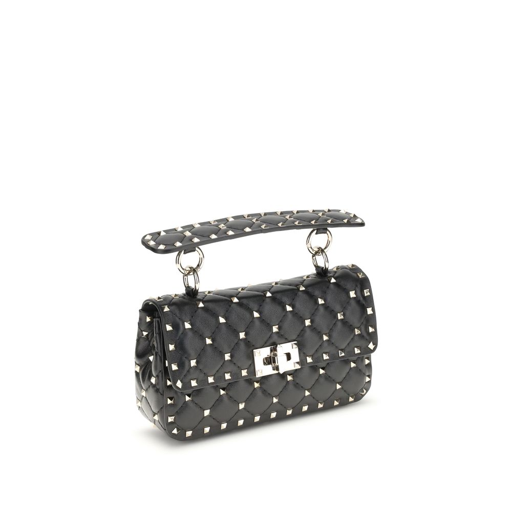 Mini Quilted Handbag by Valentino Garavani for women in bos taurus calf nappa leather black & signature features a contemporary silhouette, showcasing a secure , ample , and contemporary handle & detachable-strap for a sophisticated look.