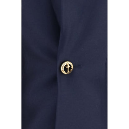 Dress by Balenciaga for women in silk & merino wool blue features an magnificent silhouette, artfully detailed with a magnificent and that flows into an magnificent short mini.