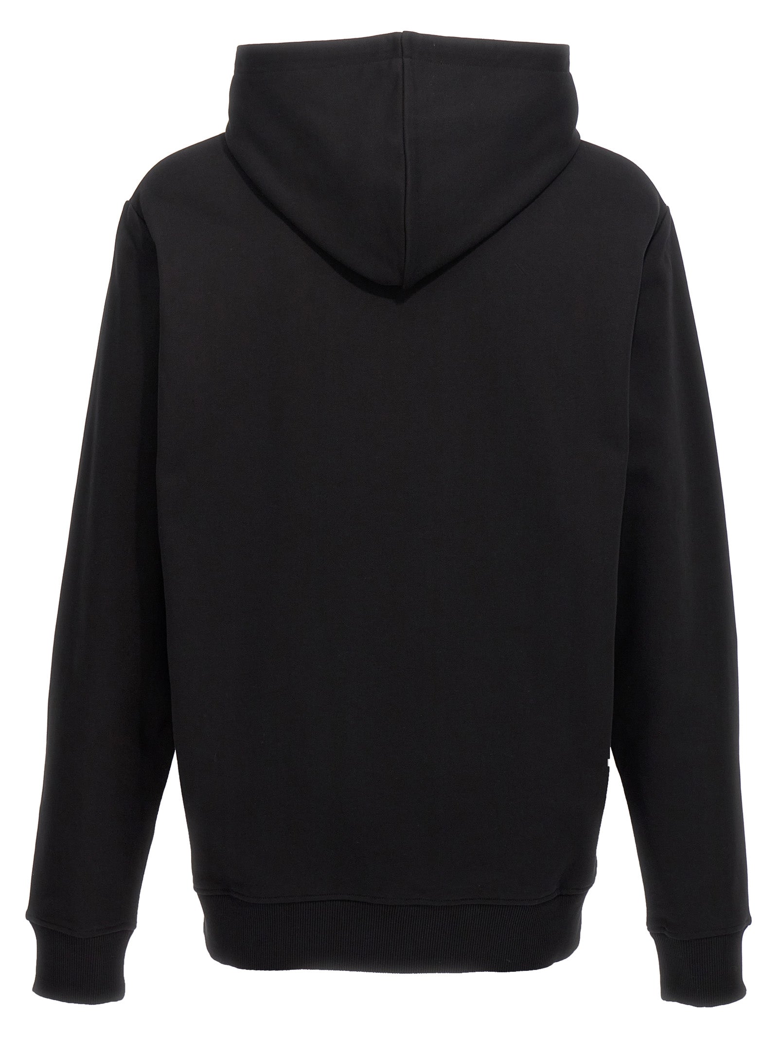 Sweatshirt Hoodie by Balmain for men in organic cotton black & signature features an luminous silhouette, showcasing a sophisticated hooded neckline and for a truly luminous look.