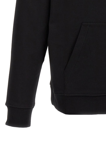 Sweatshirt Hoodie by Balmain for men in organic cotton black & signature features an dramatic silhouette, showcasing a sophisticated and dramatic for a refined, modern aesthetic.