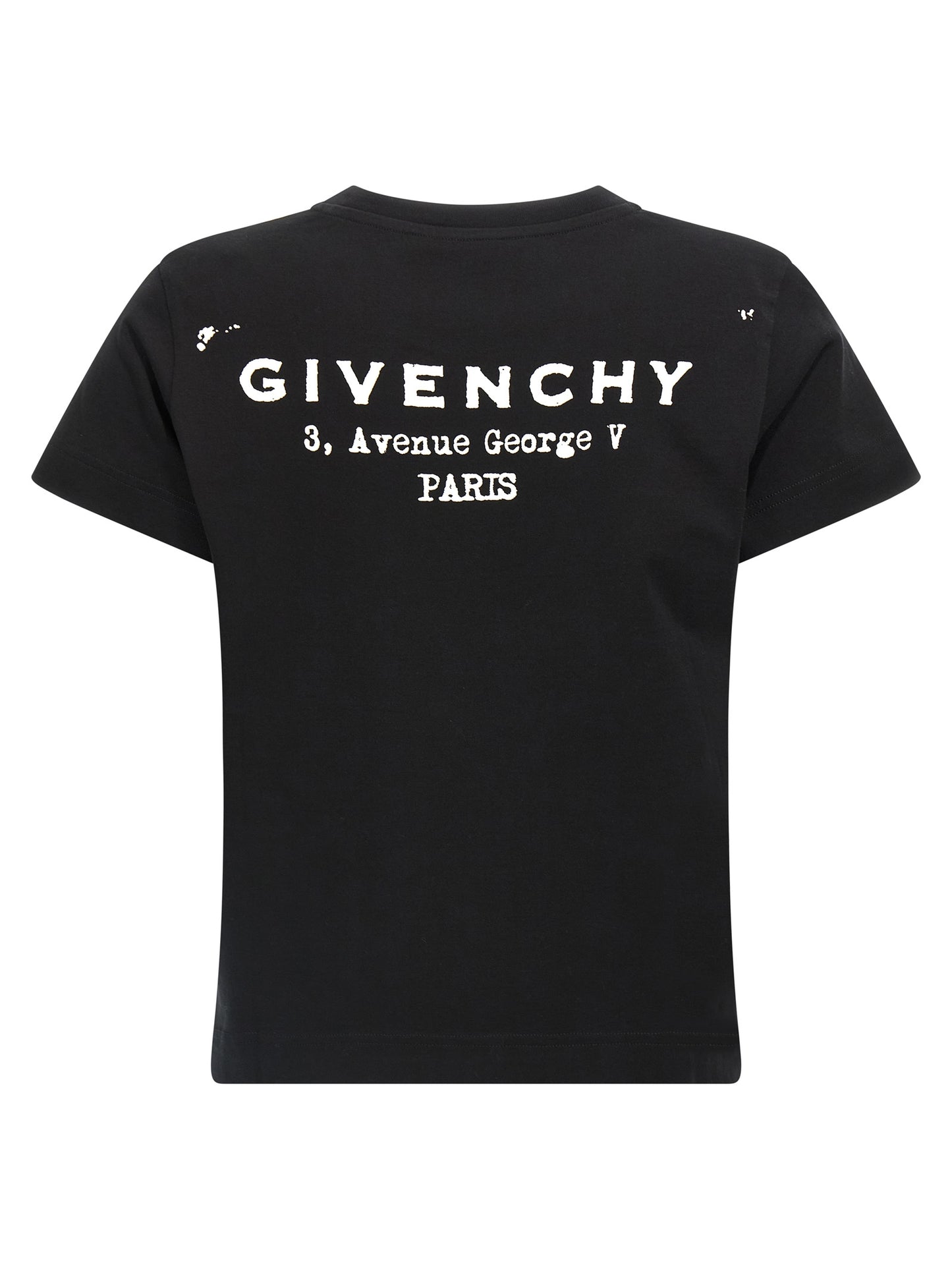 T-Shirt by Givenchy for women in cotton bicolour, black, white & print features a plush silhouette, showcasing a sophisticated crew neckline and for a truly plush finish.