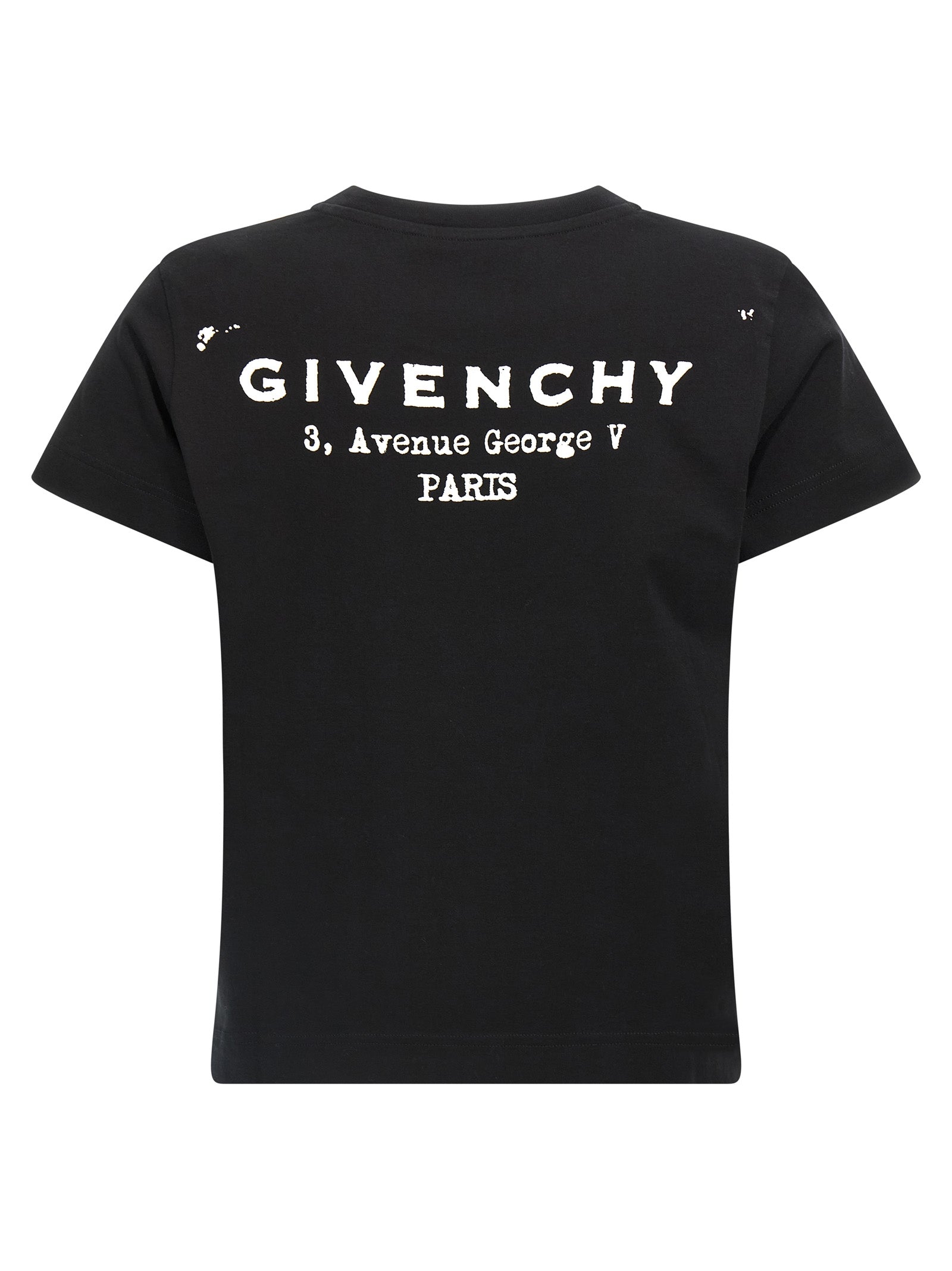 T-Shirt by Givenchy for women in cotton bicolour, black, white & print features a plush silhouette, showcasing a sophisticated crew neckline and for a truly plush finish.