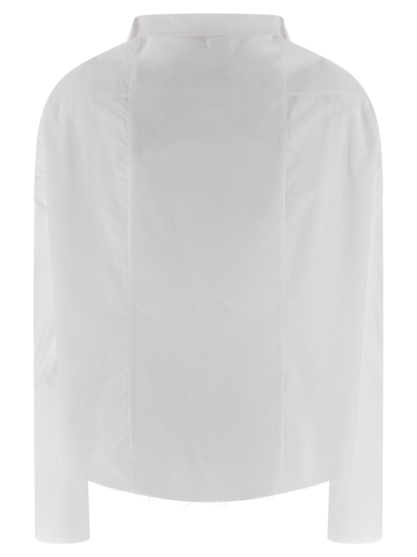 Blouse by MM6 Maison Margiela for women in cotton white & signature features an polished silhouette, showcasing a sophisticated and detail for a truly polished finish.
