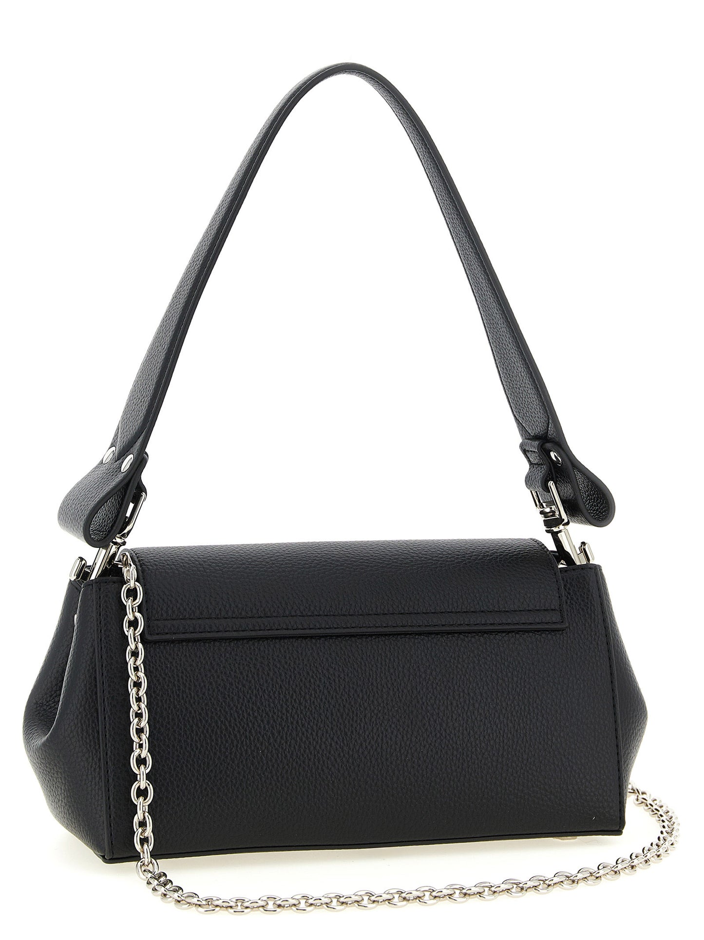 Shoulder Flap Bag by Vivienne Westwood for women in polyethylene polyurethane leather black features a effortless sophistication silhouette, secured by a flap & magnetic with ample and versatile shoulder-strap & handle for a effortless sophistication finish.