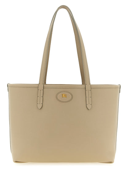 Tote Clutch Bag by Burberry for women in calfskin leather & cotton beige & patterned features an jet-set-ready silhouette, showcasing the Bloomsbury Calfskin Leather & Cotton Tote Clutch Bag design with a secure , ample , and versatile handle & detachable-strap.