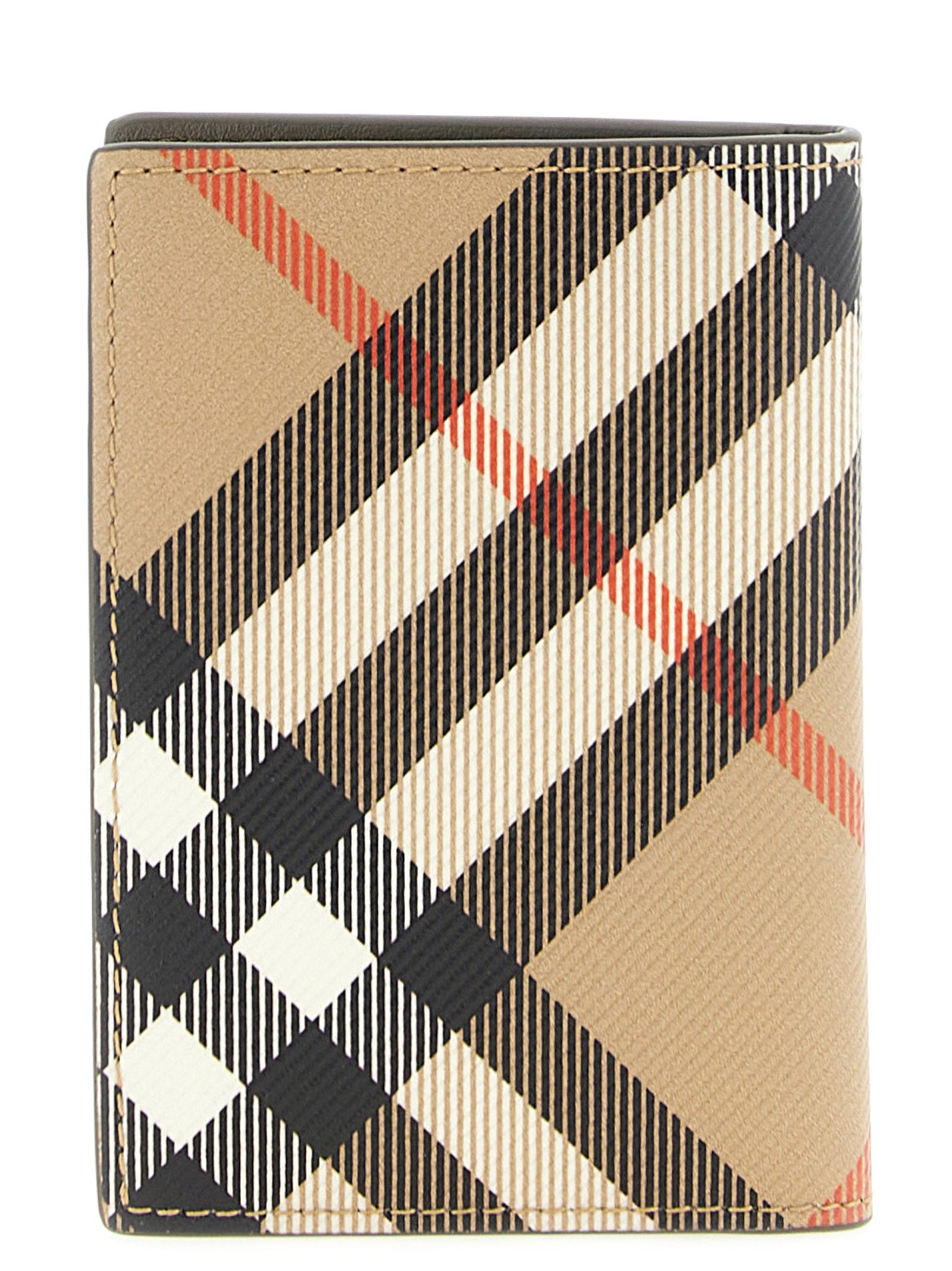 Cardholder Card Case by Burberry for men in poly cotton leather beige, black, green, olive, red, sand, white & patterned features an dynamic silhouette from the Icon Poly Cotton Leather Cardholder Card Case collection, highlighting dynamic card-organization compact-design for a premium and sophisticated look.