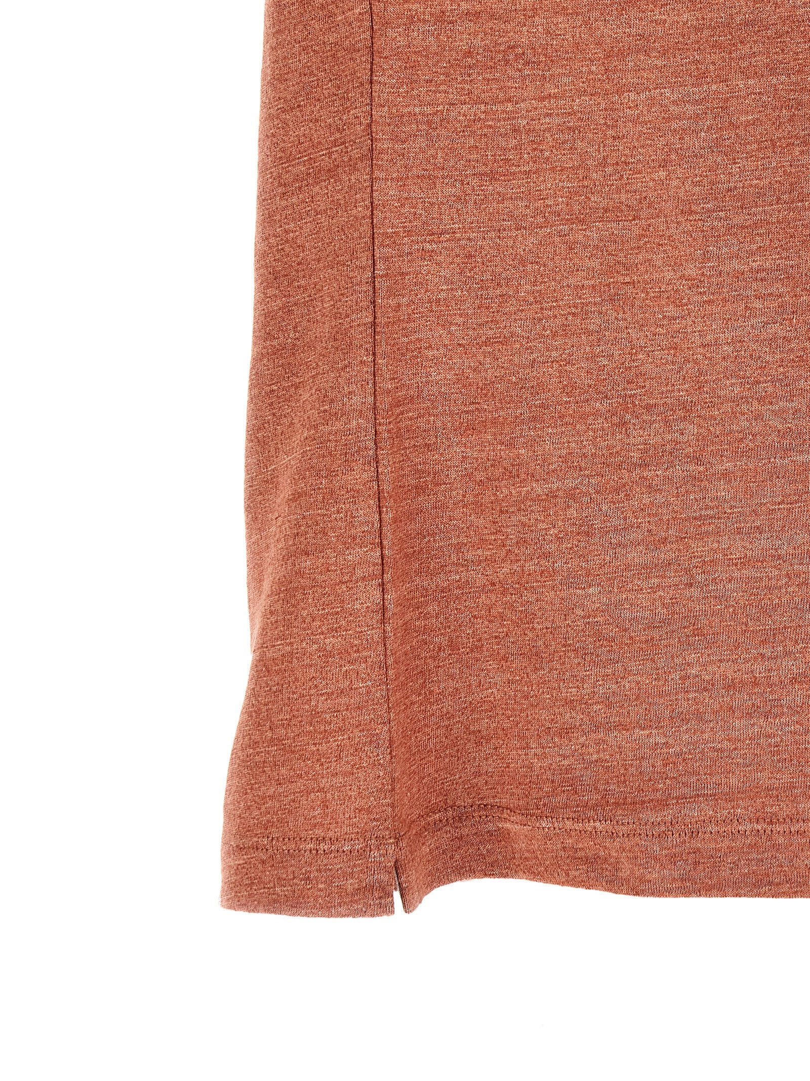 Polo Shirt by Brunello Cucinelli for men in linen & cotton orange presents a distinguished silhouette, showcasing a sophisticated and distinguished for a truly distinguished finish.