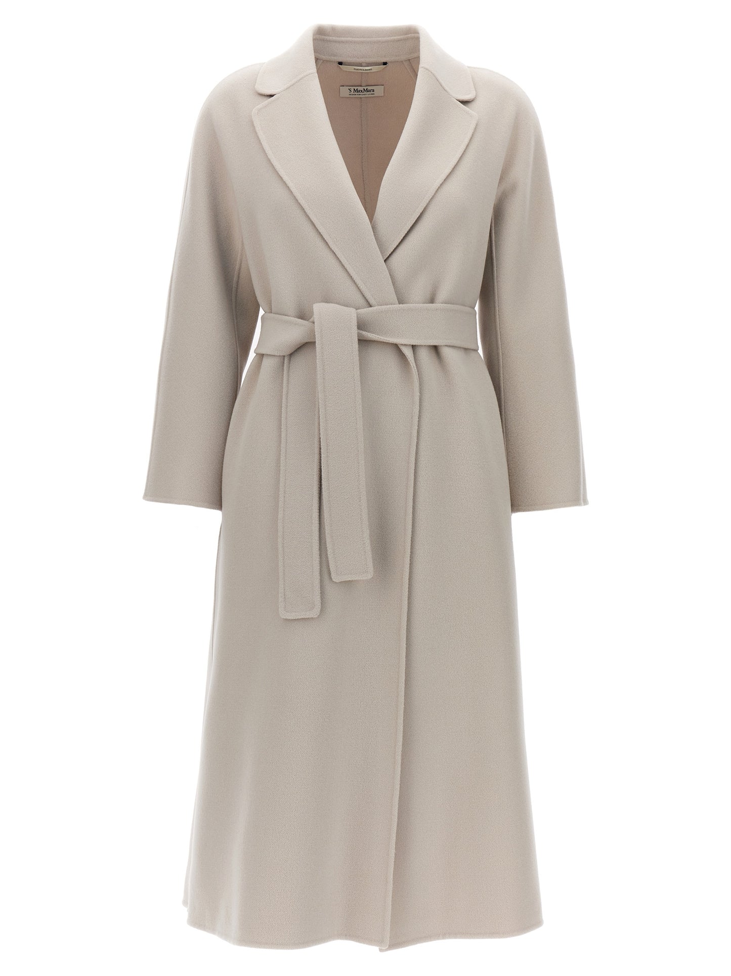 Overcoat by S Max Mara for women in virgin wool beige features a cosy chic silhouette, artfully detailed with a sophisticated and premium for a cosy chic finish.