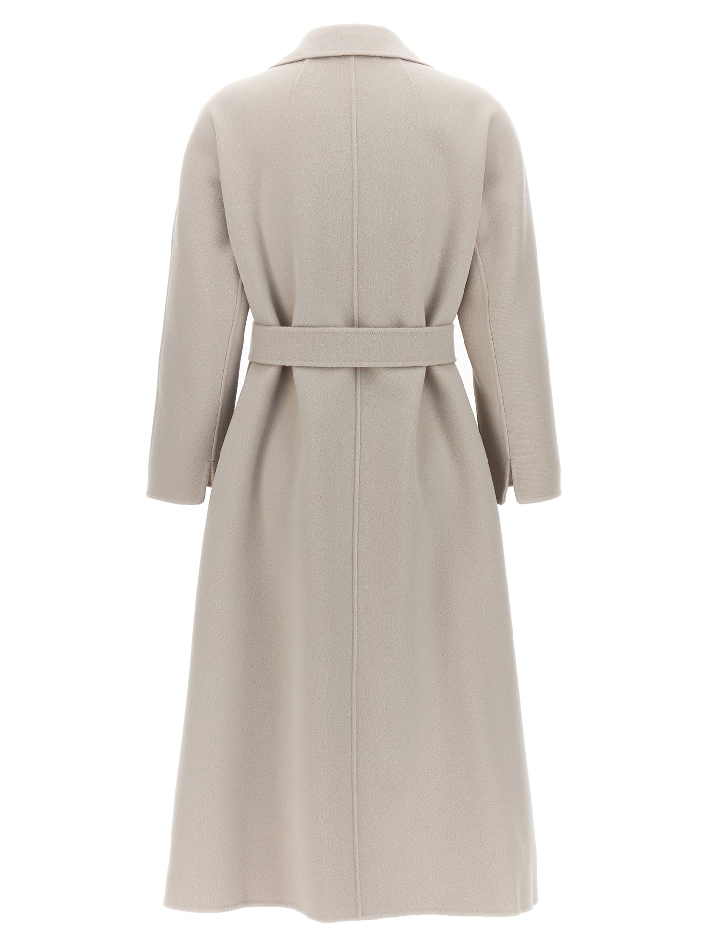 Overcoat by S Max Mara for women in virgin wool beige presents a luxurious silhouette, showcasing a luxurious and sophisticated for a premium, luxurious look.