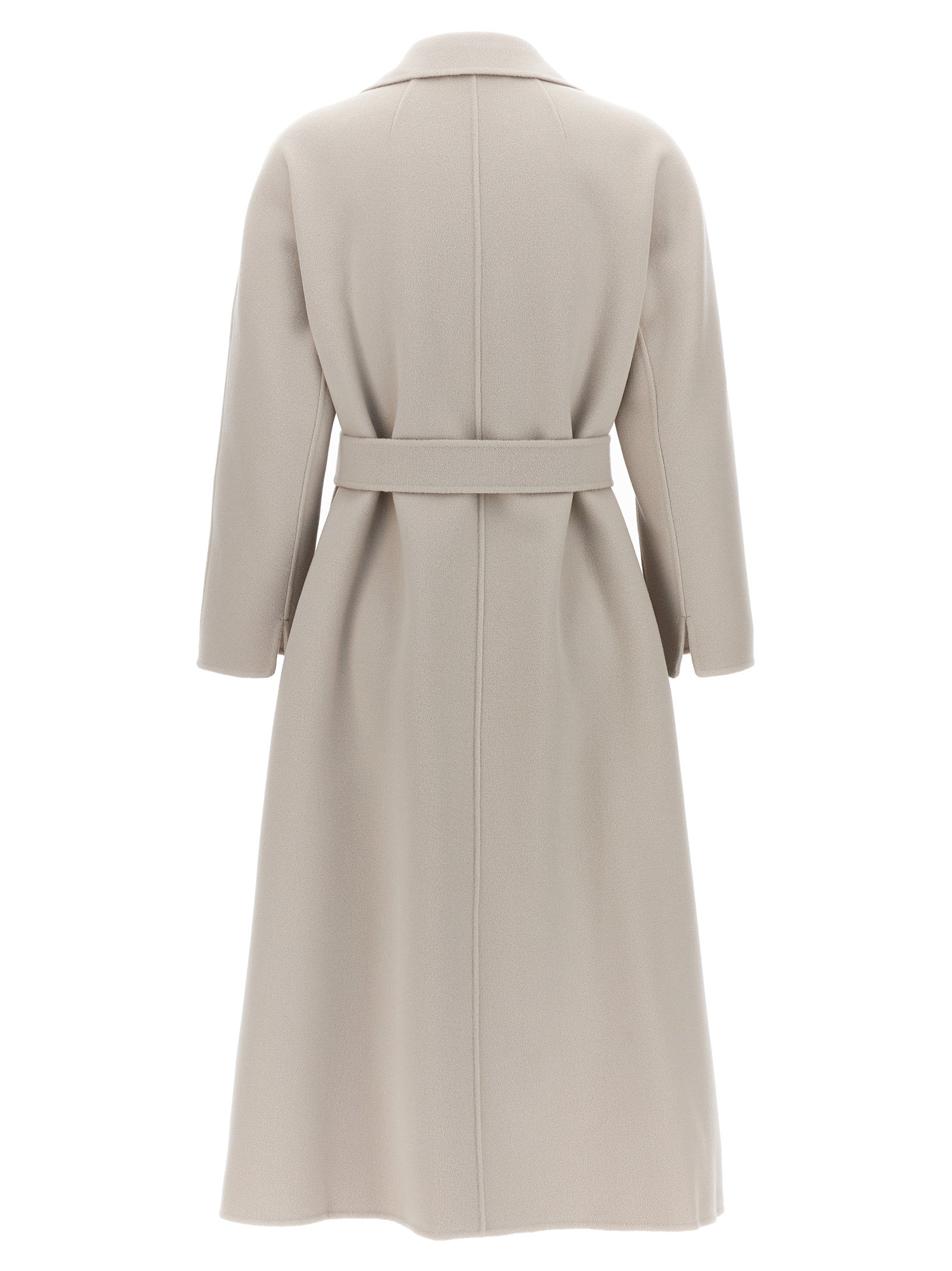 Overcoat by S Max Mara for women in virgin wool beige presents a luxurious silhouette, showcasing a luxurious and sophisticated for a premium, luxurious look.
