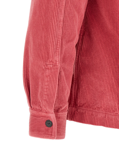 Stone Island Men's Cotton Corduroy Overshirt - Multicolor Pink Signature