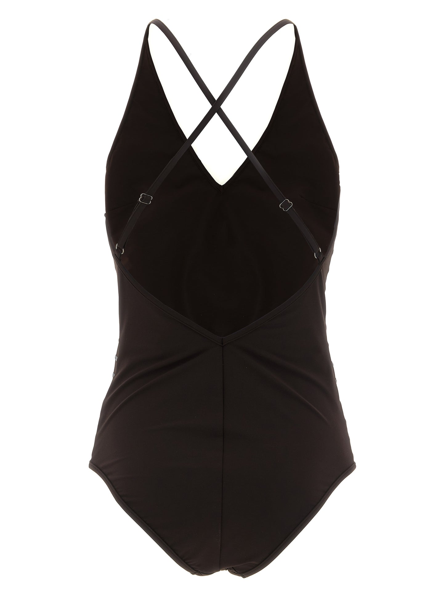 Brunello Cucinelli Women's Polyamide Sequins One-Piece Swimsuit - Brown Striped
