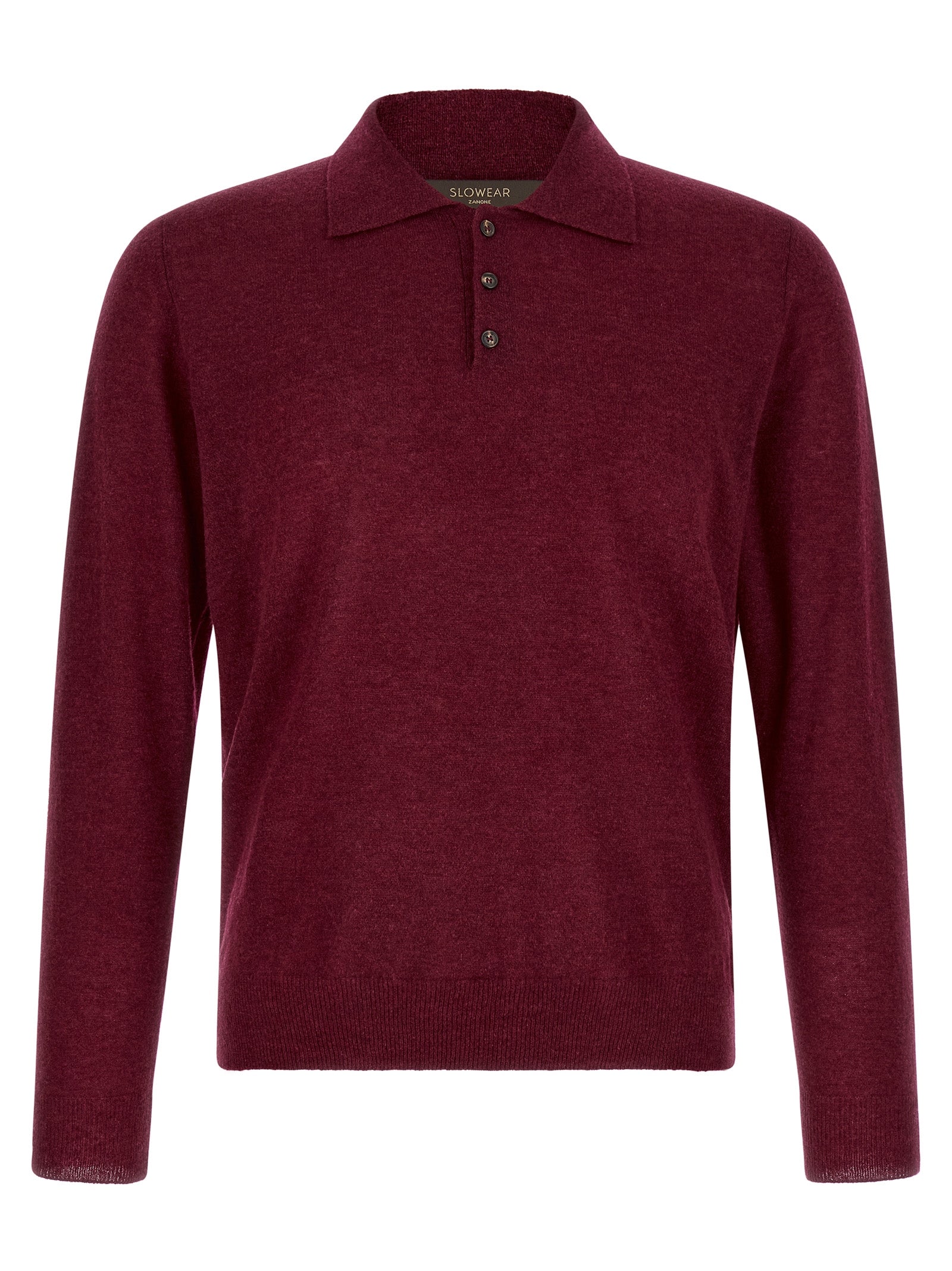 Polo Shirt by ZANONE for men in cashmere & polyamide bordeaux & burgundy showcases a enviable silhouette, featuring a refined and for a enviable finish.