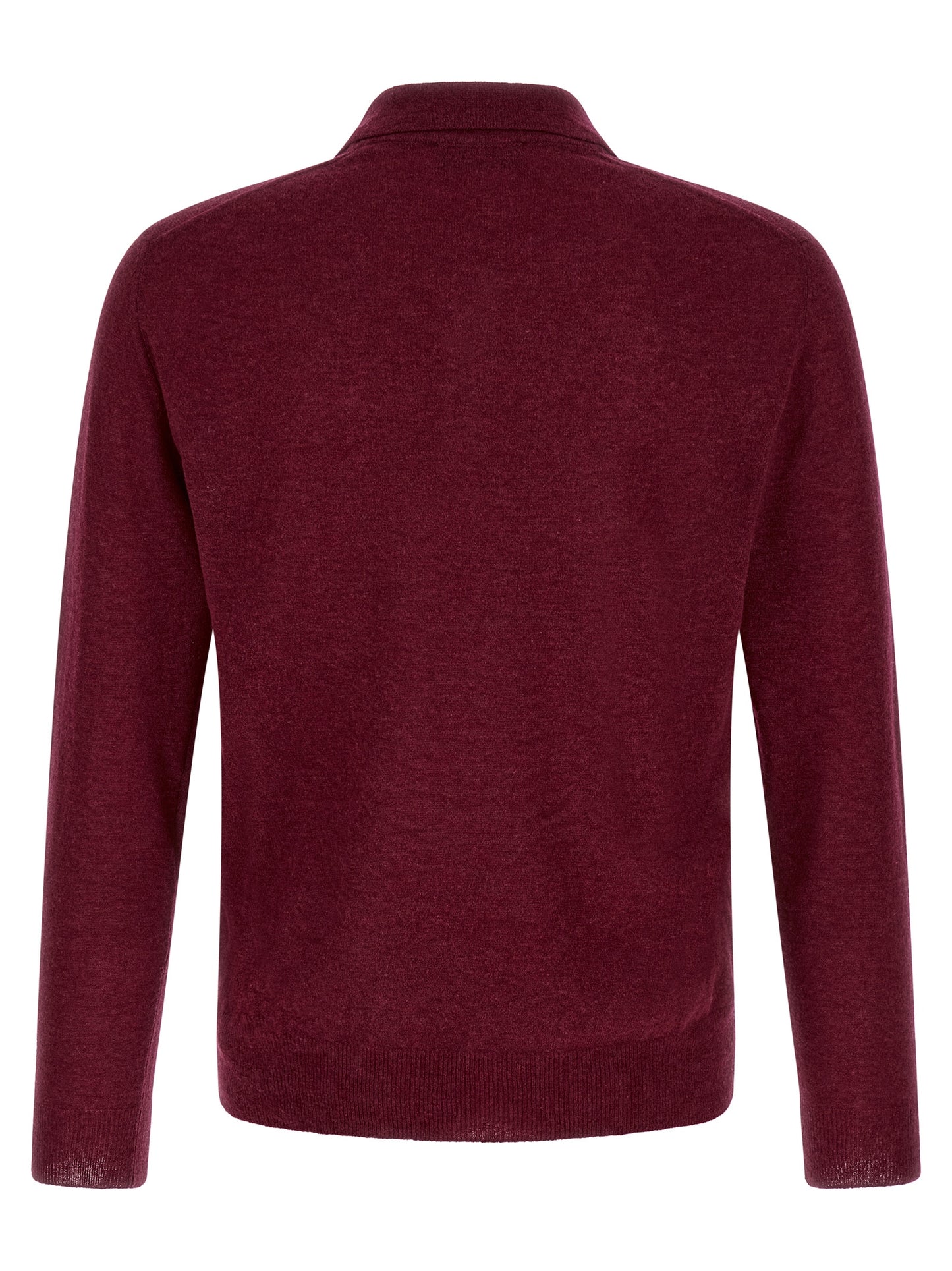 Polo Shirt by ZANONE for men in cashmere & polyamide bordeaux & burgundy presents a crisp silhouette, artfully detailed with a crisp and crisp .