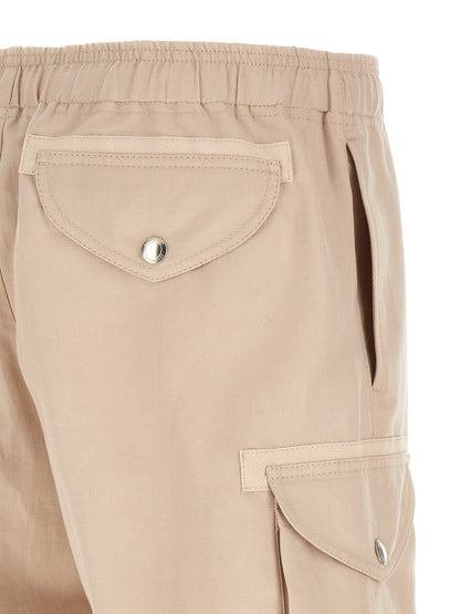 Bermuda Shorts by Brunello Cucinelli for men in linen cotton canvas beige showcases a on trend silhouette, featuring a tailored with a classic short and sophisticated for a on trend finish.